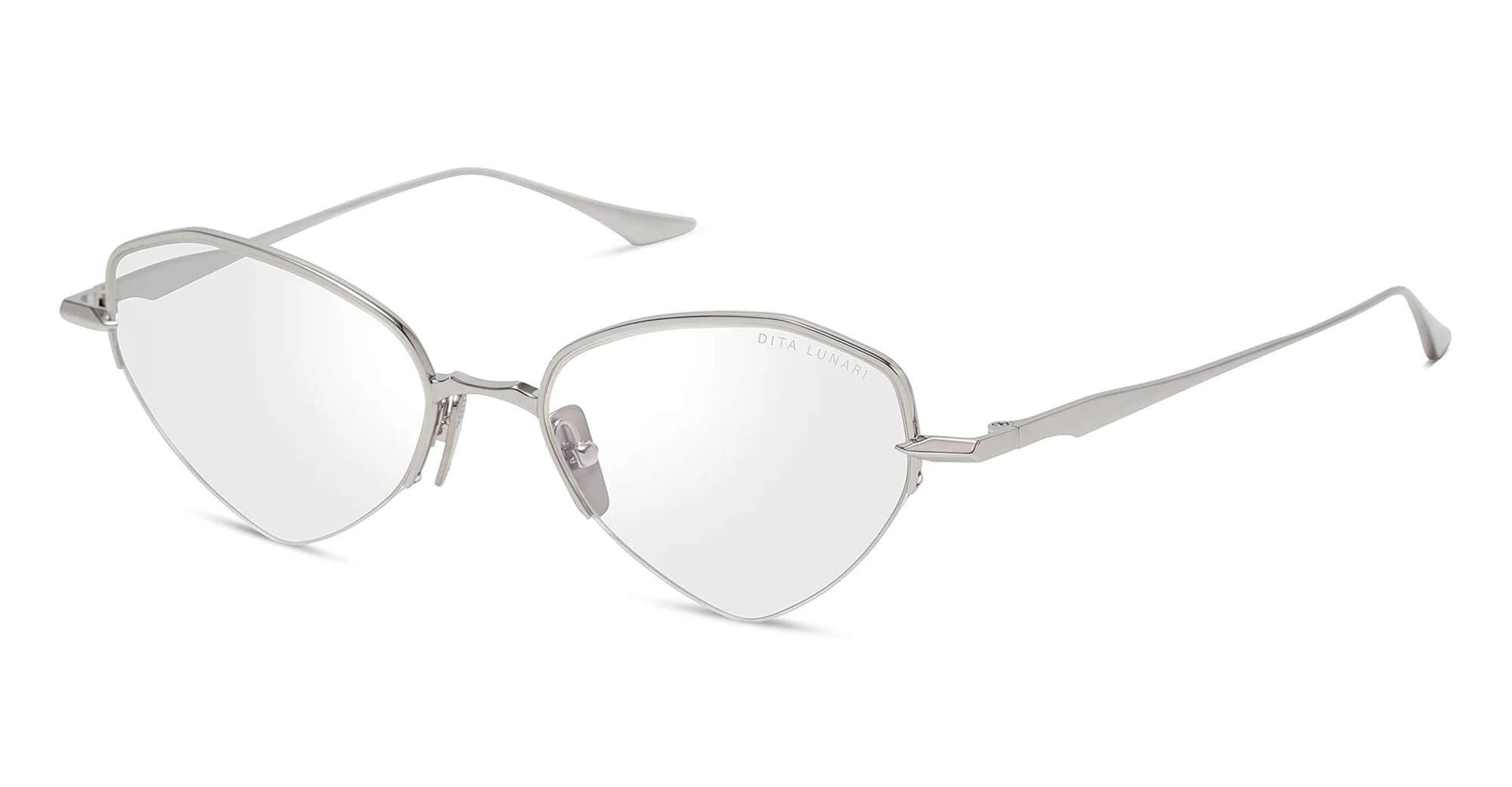 Ottica Mondello Roma - DITA - DTX193-A-03 - LUNARI - SILVER RX - Titanium - shape Cat-eye - Silver - EYEWEAR - EYEGLASSES - Donna,Women - lens 24h - Made In Japan
