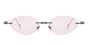 Ottica Mondello Roma - Kuboraum - KRSH65GM0000004P - MASK H65 GM - GUNMETAL - Metal - shape Oval - grey - EYEWEAR - SUNGLASSES - Unisex,Uomo,Donna,Women,Men - lens Pink - Made In Italy