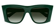 Ottica Mondello Roma - Bottega Veneta - BV1270S-004 - BV1270S-004 - GREEN - Acetate - shape Squared - green - EYEWEAR - SUNGLASSES - Donna,Women - lens Gradient green - Made In Italy