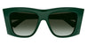 Ottica Mondello Roma - Bottega Veneta - BV1270S-004 - BV1270S-004 - GREEN - Acetate - shape Squared - green - EYEWEAR - SUNGLASSES - Donna,Women - lens Gradient green - Made In Italy