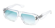 Ottica Mondello Roma - DITA - DTS466-A-02 - HYPHER-1183 - CRYSTAL CLEAR / ANTIQUE SILVER - Titanium - shape Rectangular - crystal, silver - EYEWEAR - SUNGLASSES - Unisex,Uomo,Donna,Women,Men - lens Gradient blue - Made In Japan