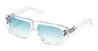 Ottica Mondello Roma - DITA - DTS466-A-02 - HYPHER-1183 - CRYSTAL CLEAR / ANTIQUE SILVER - Titanium - shape Rectangular - crystal, silver - EYEWEAR - SUNGLASSES - Unisex,Uomo,Donna,Women,Men - lens Gradient blue - Made In Japan