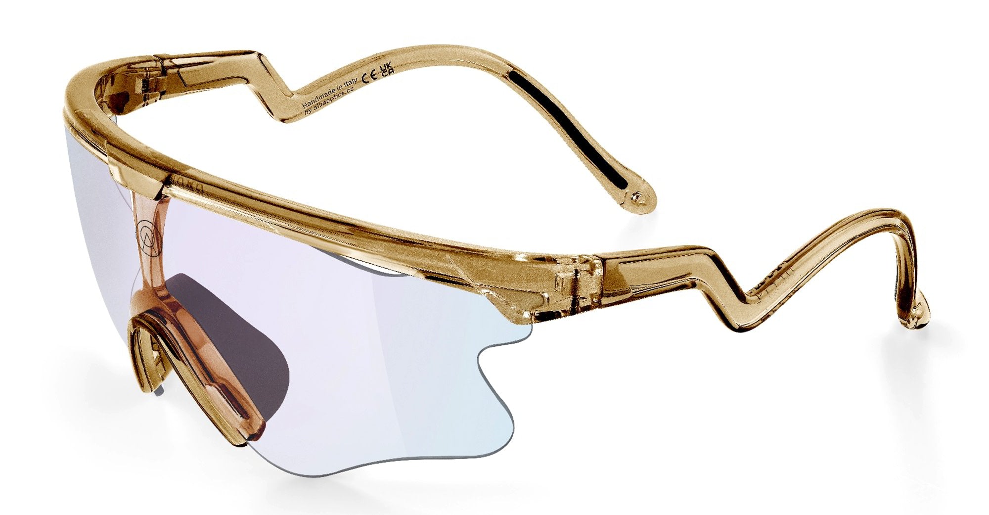 Ottica Mondello Roma - Alba Optics - 8050054518411 - DELTA LEI - SMOKE GLOSSY / VZUM F-LENS FIRE - Tr90 - shape Mask - brown - EYEWEAR - SUNGLASSES - Unisex,Uomo,Donna,Women,Men - lens red - Made In Italy
