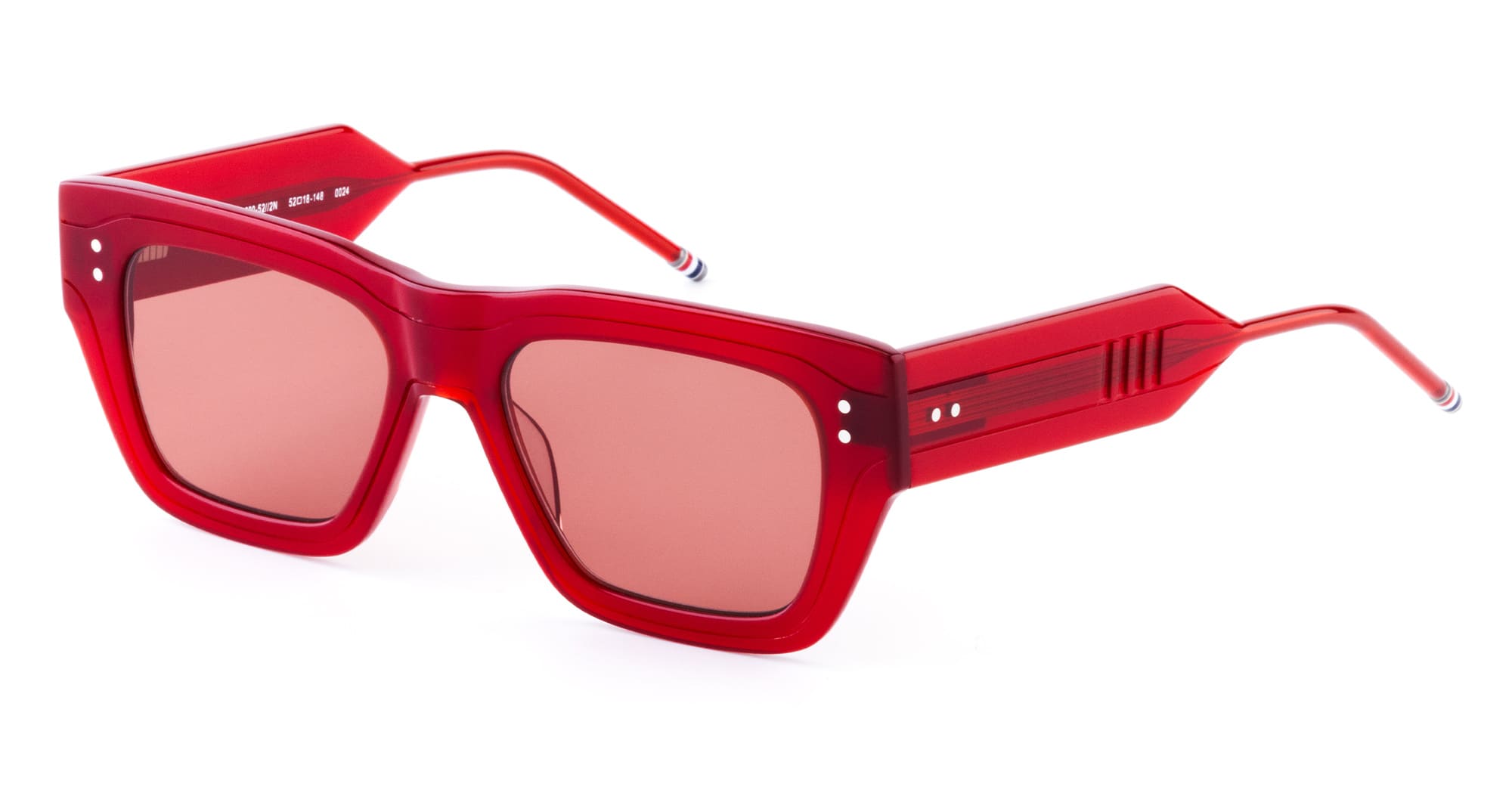 Ottica Mondello Roma - Thom Browne - UES947A-G0002-600-52 - RECTANGULAR - RED - Acetate - shape  - red - EYEWEAR - SUNGLASSES - Donna,Women - lens  - Made In Japan