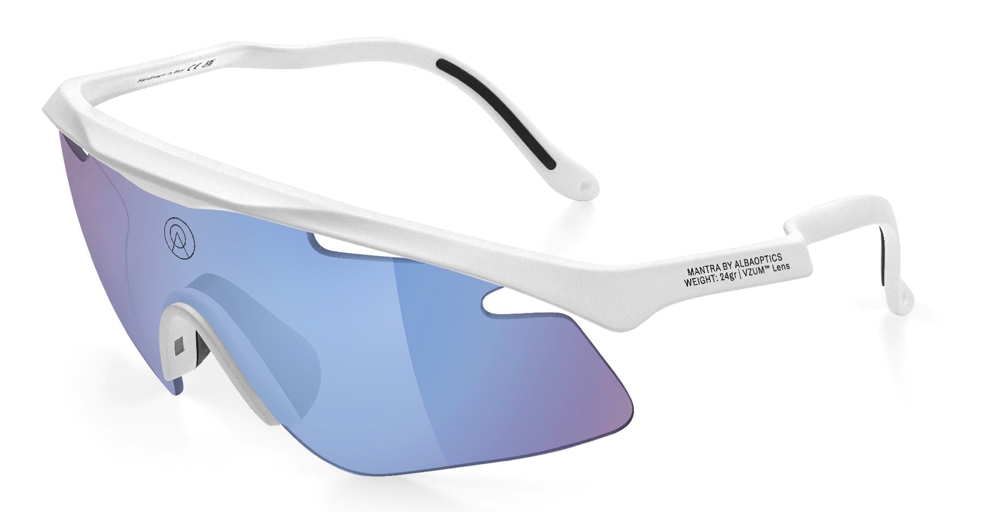 Ottica Mondello Roma - Alba Optics - 8050054514055 - MANTRA - WHITE / VZUM F-LENS FLM - Tr90 - shape Mask - White - EYEWEAR - SUNGLASSES - Unisex,Uomo,Donna,Women,Men - lens purple - Made In Italy