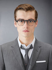 Oval - grey tortoise / silver rx