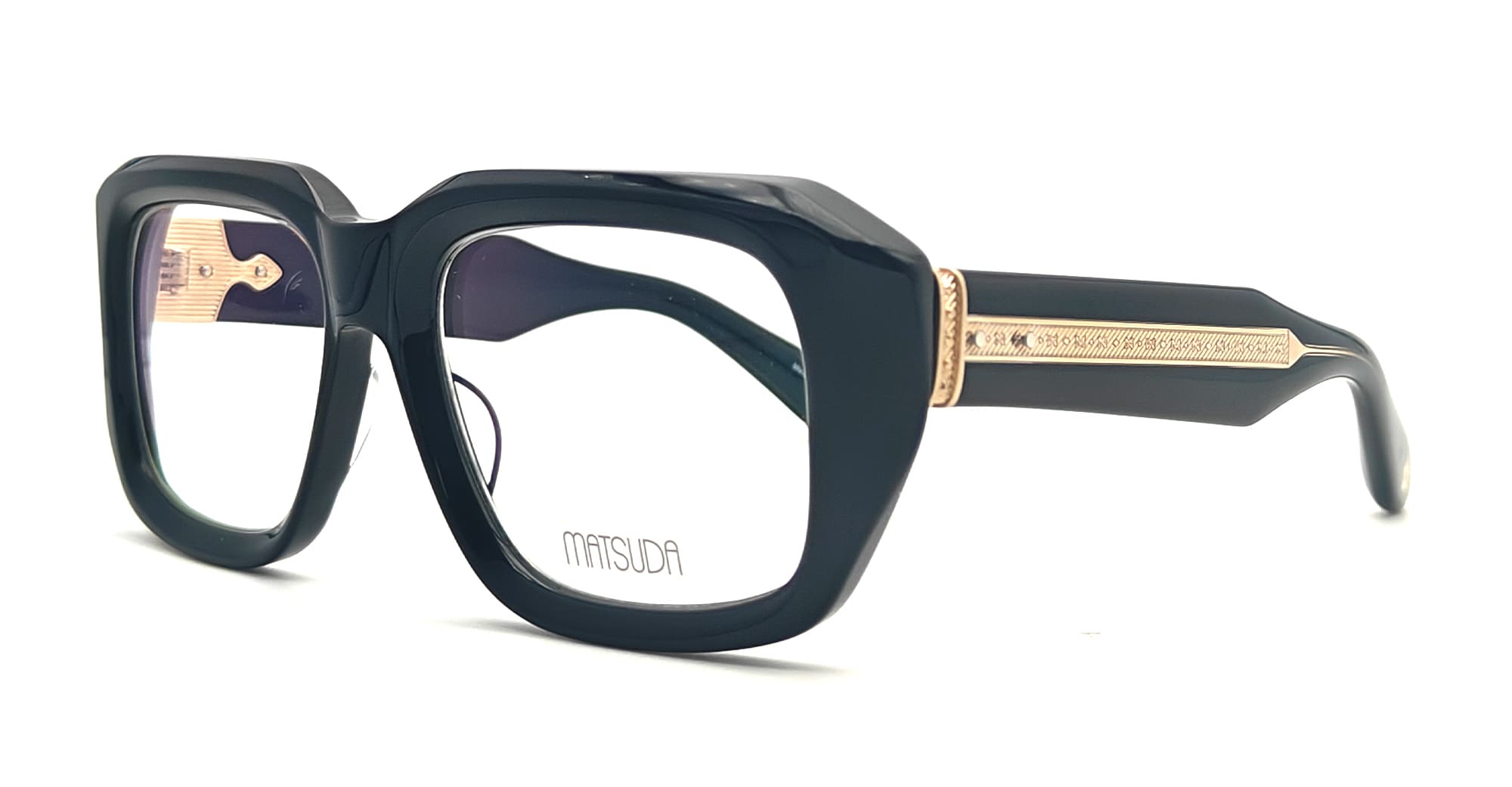  GOLD RX - Acetate - shape Squared - Black - EYEWEAR - EYEGLASSES - Uomo,Men - lens Clear - Made In Japan