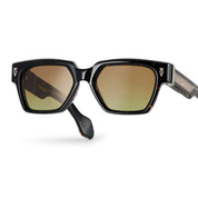 Ottica Mondello Roma - T HENRI - UAE - UTOPIA - PETRA - Acetate - shape Squared - Havana - EYEWEAR - SUNGLASSES - Unisex,Uomo,Donna,Women,Men - lens Gradient green - Made In Japan