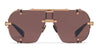 Ottica Mondello Roma - Balmain - BPS-170C-63 - COLONEL - ROSE GOLD / BROWN SWIRL - titanium, acetate - shape Navigator - brown, gold - EYEWEAR - SUNGLASSES - Unisex,Uomo,Donna,Women,Men - lens Brown - Made In Japan