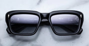 Ottica Mondello Roma - Jacques Marie Mage - JMMWK-10Y1 - DECADE COLLECTION: WALKER - DECADE - Acetate - shape Rectangular - Black - EYEWEAR - SUNGLASSES - Uomo,Men - lens Gradient grey - Made In Japan