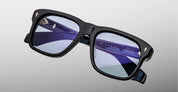 Ottica Mondello Roma - Jacques Marie Mage - JMMYV-K5 - YVES - OBSURE - Acetate - shape Squared - Black - EYEWEAR - SUNGLASSES - Unisex,Uomo,Donna,Women,Men - lens Blue - Made In Japan