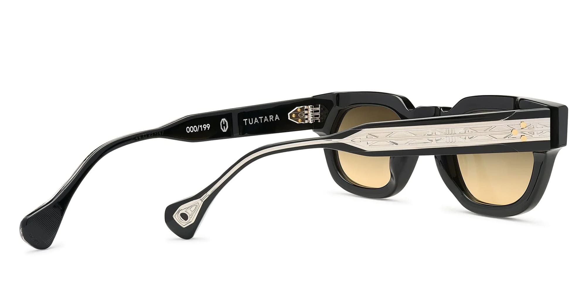 Ottica Mondello Roma - T HENRI - TAS007 - TUATARA - SHADOW II - Acetate - shape Panto - Black - EYEWEAR - SUNGLASSES - Unisex,Uomo,Donna,Women,Men - lens Gradient brown - Made In Japan