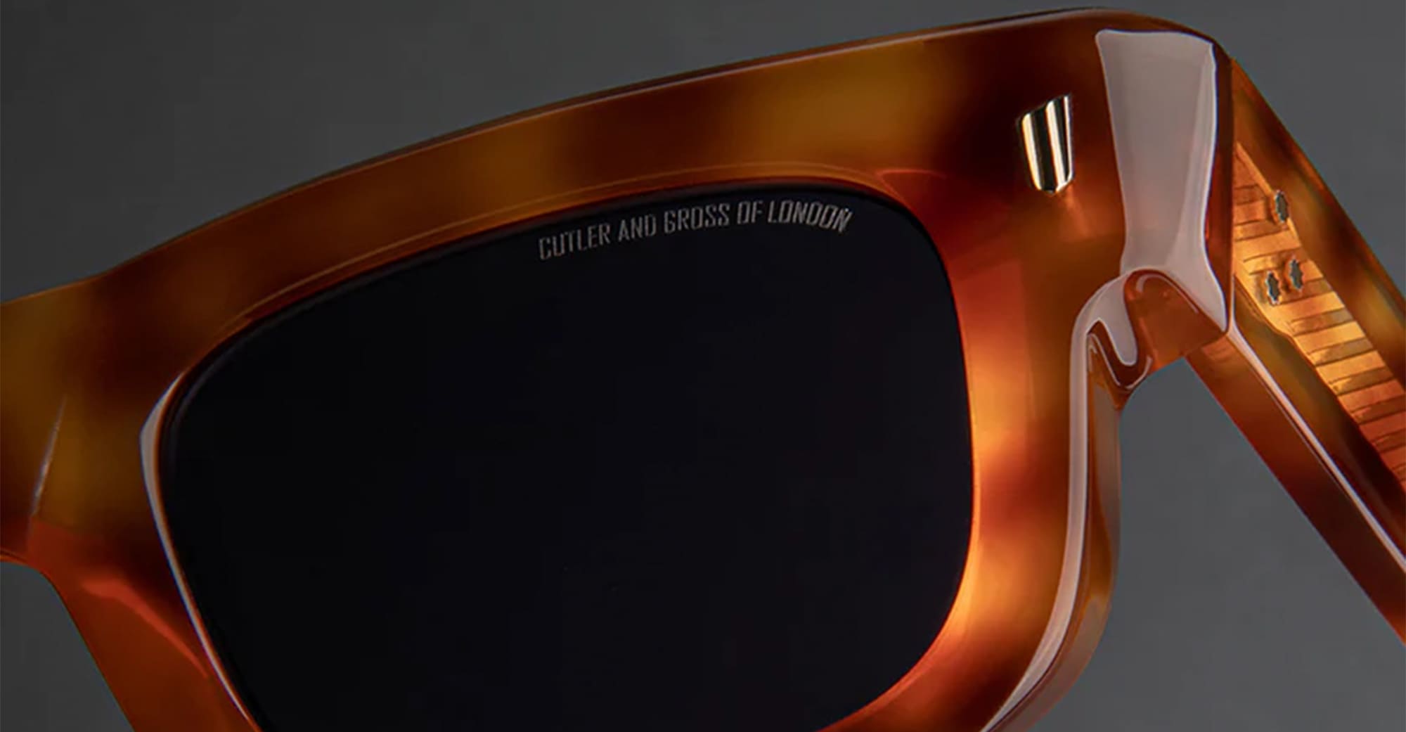 Ottica Mondello Roma - Cutler and Gross - CGSN-1402-50-02 - 1402 - OLD HAVANA - Acetate - shape Squared - blue - EYEWEAR - SUNGLASSES - Unisex,Uomo,Donna,Women,Men - lens Grey - Made In Italy