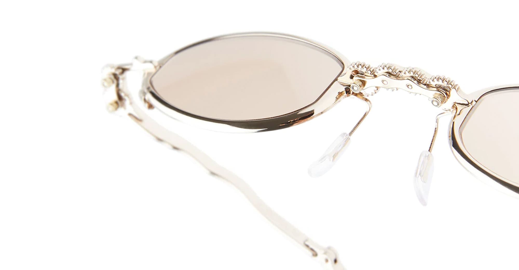 Ottica Mondello Roma - Kuboraum - KRSH81PG0000004P - MASK H81 PG - ROSE GOLD - Metal - shape Oval - rose gold - EYEWEAR - SUNGLASSES - Unisex,Uomo,Donna,Women,Men - lens light brown - Made In Italy