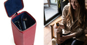 Rhombus prism storage box type 2 - red / navy