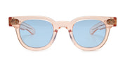 Ottica Mondello Roma - Julius Tart - JTPL-106H-2B-BL-60 - FDR 46X24 - FRESH PINK / LIGHT BLUE LENS - Acetate - shape Round - pink - EYEWEAR - SUNGLASSES - Unisex,Uomo,Donna,Women,Men - lens Blue - Made In Japan