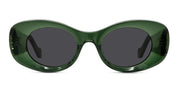 Ottica Mondello Roma - Loewe - LW40175U4998A - MAXI ANAGRAM LW40175U - GREEN - Acetate - shape Oval - green - EYEWEAR - SUNGLASSES - Donna,Women - lens Grey - Made In Italy