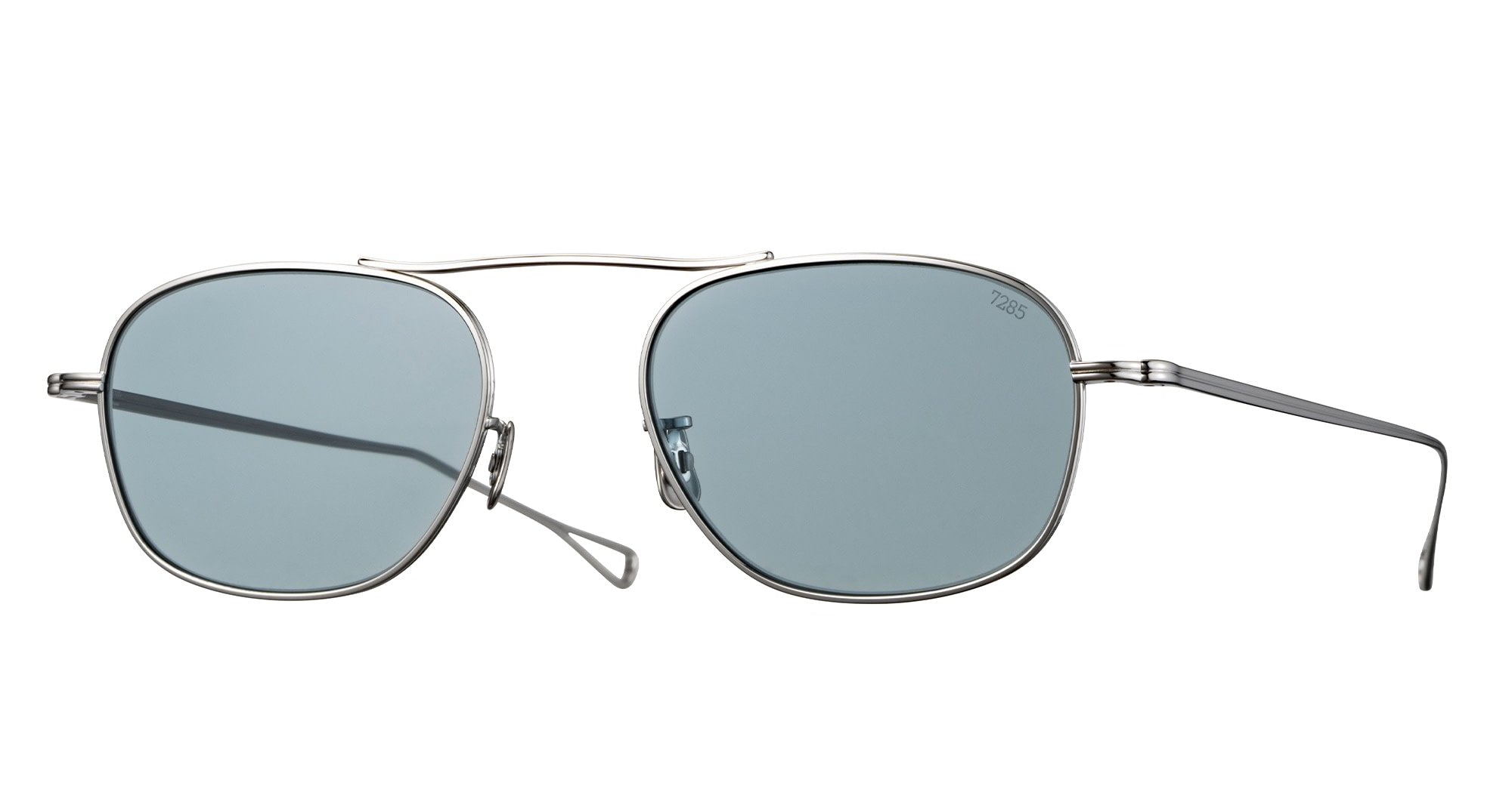 Ottica Mondello Roma - Eyevan - 1005-52-800-G-SM.BLU - 1005 - 800 SILVER / BLUE LENS - Titanium - shape Round - Silver - EYEWEAR - SUNGLASSES - Unisex,Uomo,Donna,Women,Men - lens Blue - Made In Japan