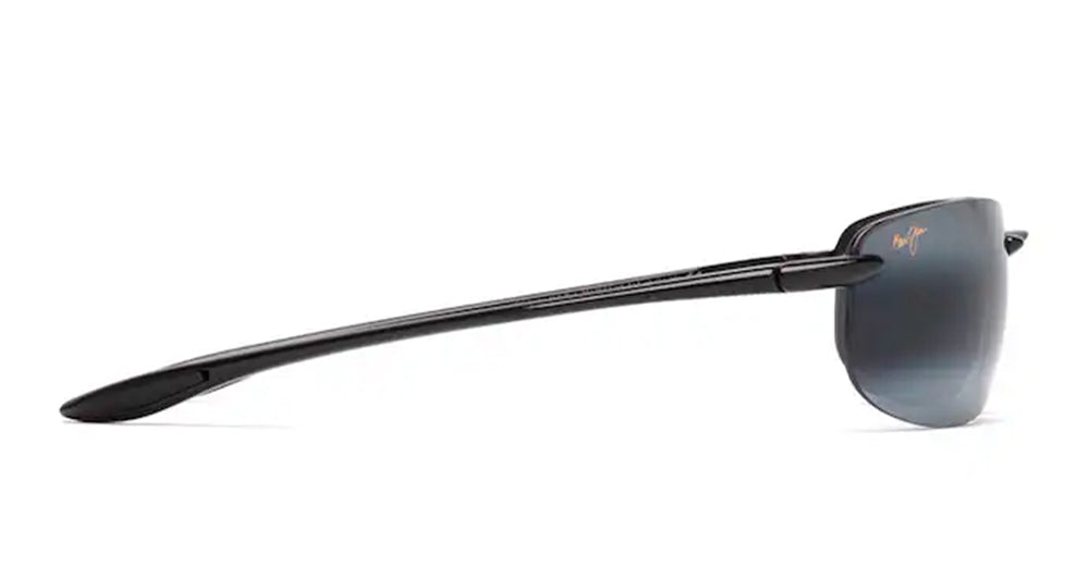 Ottica Mondello Roma - Maui Jim - MJ0407S-001 - HO'OKIPA - GLOSS BLACK / NEUTRAL GREY LENS - nylon - shape Oval - Black - EYEWEAR - SUNGLASSES - Unisex,Uomo,Donna,Women,Men - lens Grey - Made In Japan