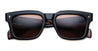 Ottica Mondello Roma - Jacques Marie Mage - JMMTR-10A - TORINO - NOIR X - Acetate - shape Squared - black, brown - EYEWEAR - SUNGLASSES - Uomo,Men - lens orange - Made In Japan