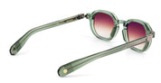 Ottica Mondello Roma - Sato - Menkar-GC-AG-1 - MENKAR - GREEN CRYSTAL / ANTIQUE GOLD - Acetate - shape Squared - green - EYEWEAR - SUNGLASSES - Unisex,Uomo,Donna,Women,Men - lens Gradient brown - Made In Japan