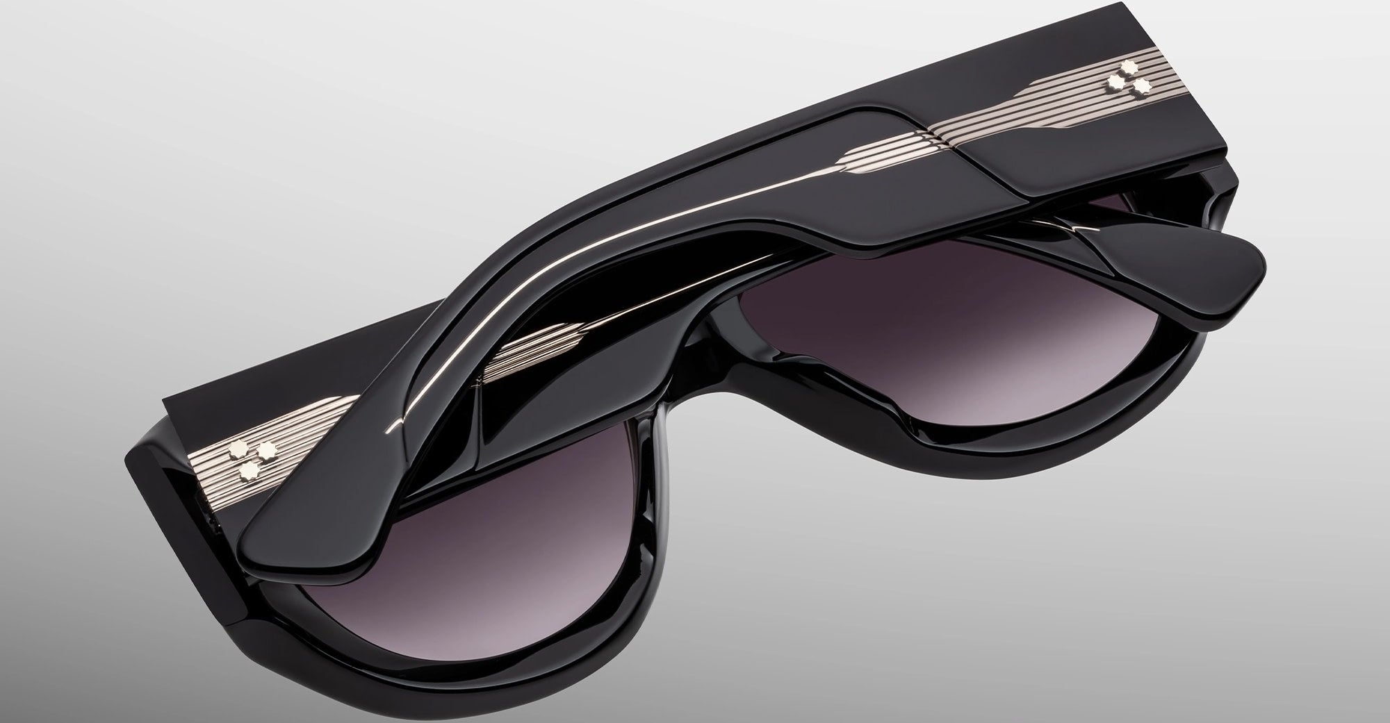 Ottica Mondello Roma - Jacques Marie Mage - JMMBQ-58 - BEL AIR - RAVEN - Acetate - shape Pilot - Black - EYEWEAR - SUNGLASSES - Unisex,Uomo,Donna,Women,Men - lens Grey - Made In Japan
