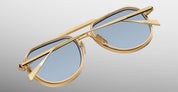 Ottica Mondello Roma - Jacques Marie Mage - JMMMD-19H - COMMANDER - CIEL - Titanium - shape Aviator - Gold - EYEWEAR - SUNGLASSES - Unisex,Uomo,Donna,Women,Men - lens Blue - Made In Japan