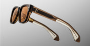 Ottica Mondello Roma - Jacques Marie Mage - JMMJFT-6H - JEFF GOLDBLUM FOR JMM: FLY - LONDON - Acetate - shape Rectangular - brown - EYEWEAR - SUNGLASSES - Unisex,Uomo,Donna,Women,Men - lens orange - Made In Japan