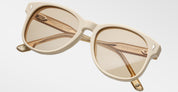 Ottica Mondello Roma - Jacques Marie Mage - JMMKAY-14R - SUEDE COLLECTION: KAY - SUN SUEDE - Acetate - shape Round - beige - EYEWEAR - SUNGLASSES - Donna,Women - lens yellow - Made In Japan