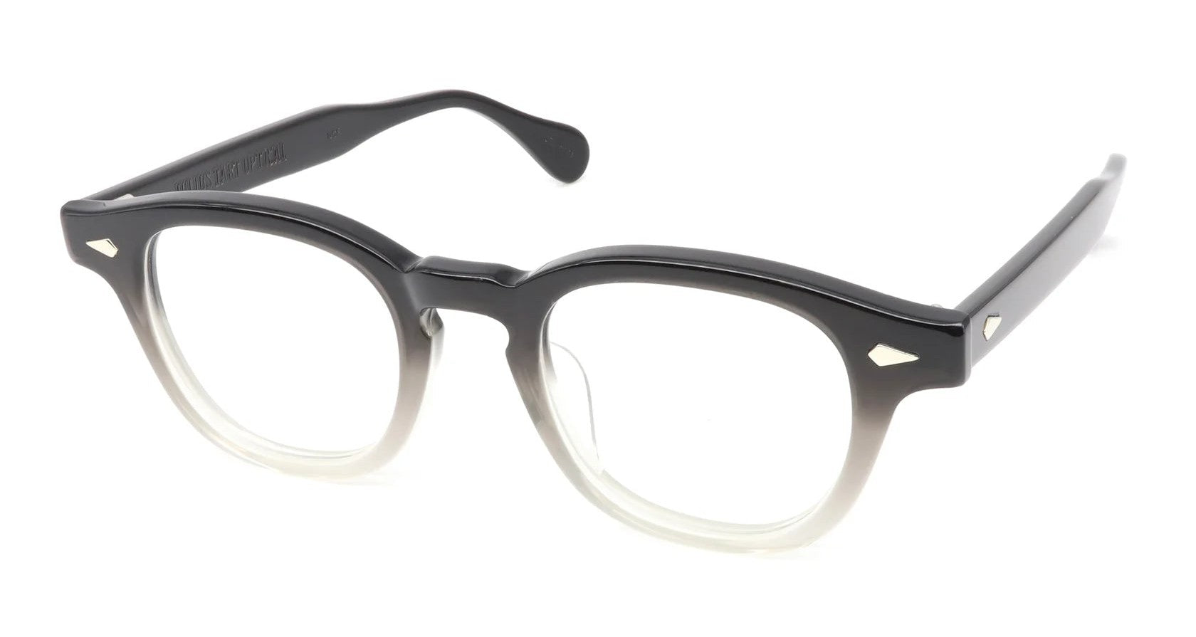 Ottica Mondello Roma - Julius Tart - JTPL-102B - AR 46X24 - BLACK CLEAR FADE RX - Acetate - shape Panto - Black - EYEWEAR - EYEGLASSES - Unisex,Uomo,Donna,Women,Men - lens Clear - Made In Japan