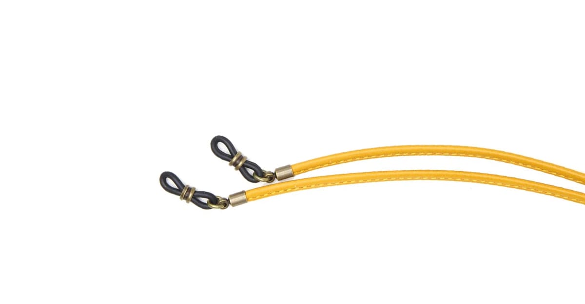 Leather detachable cord - yellow