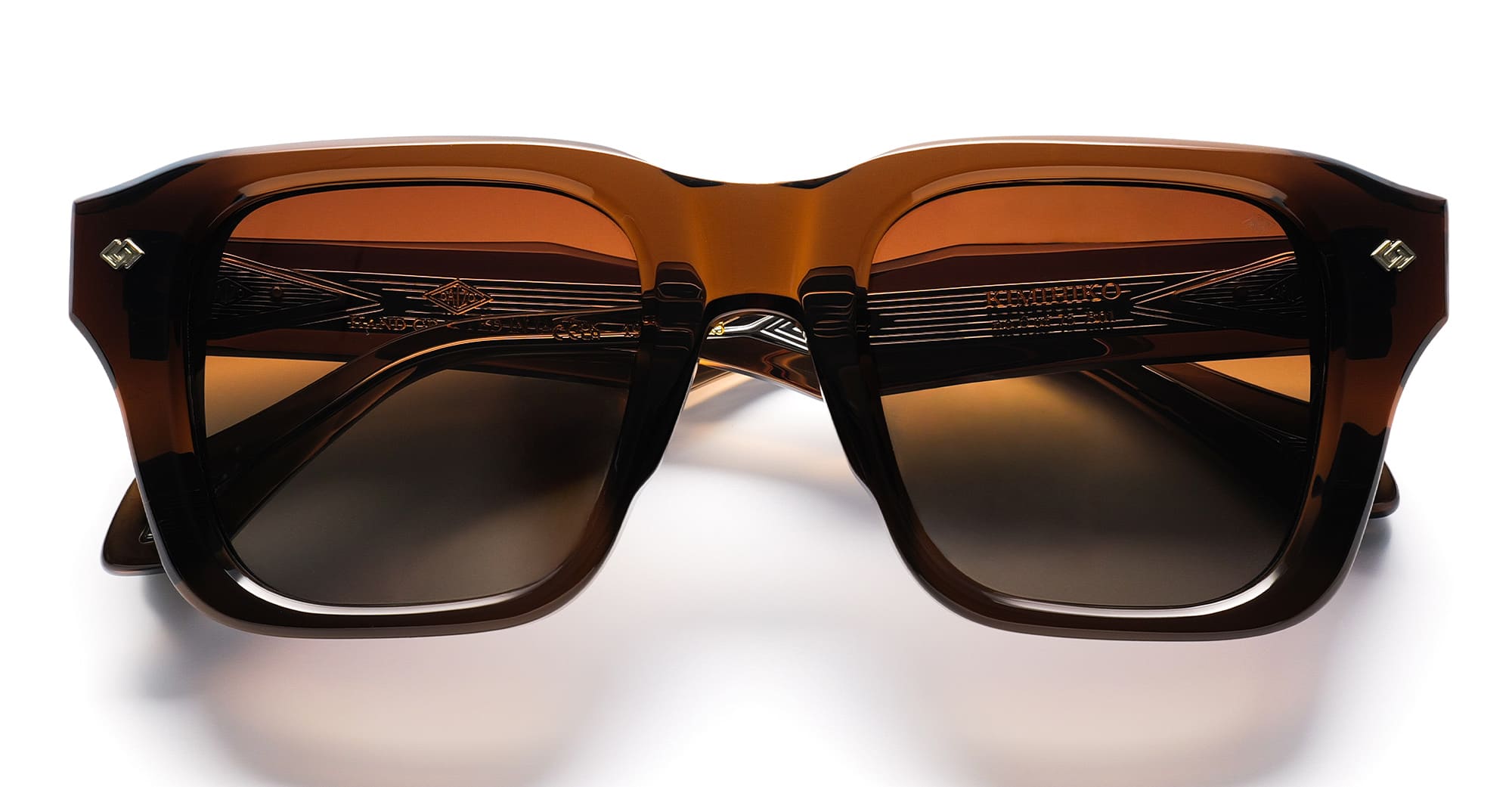 Ottica Mondello Roma - Daizo - A-S003-TB1-BG01 - KIMIHIKO - translucent brown / brown gradient lens - Acetate - shape Squared - brown - EYEWEAR - SUNGLASSES - Unisex,Uomo,Donna,Women,Men - lens Gradient brown - Made In Japan