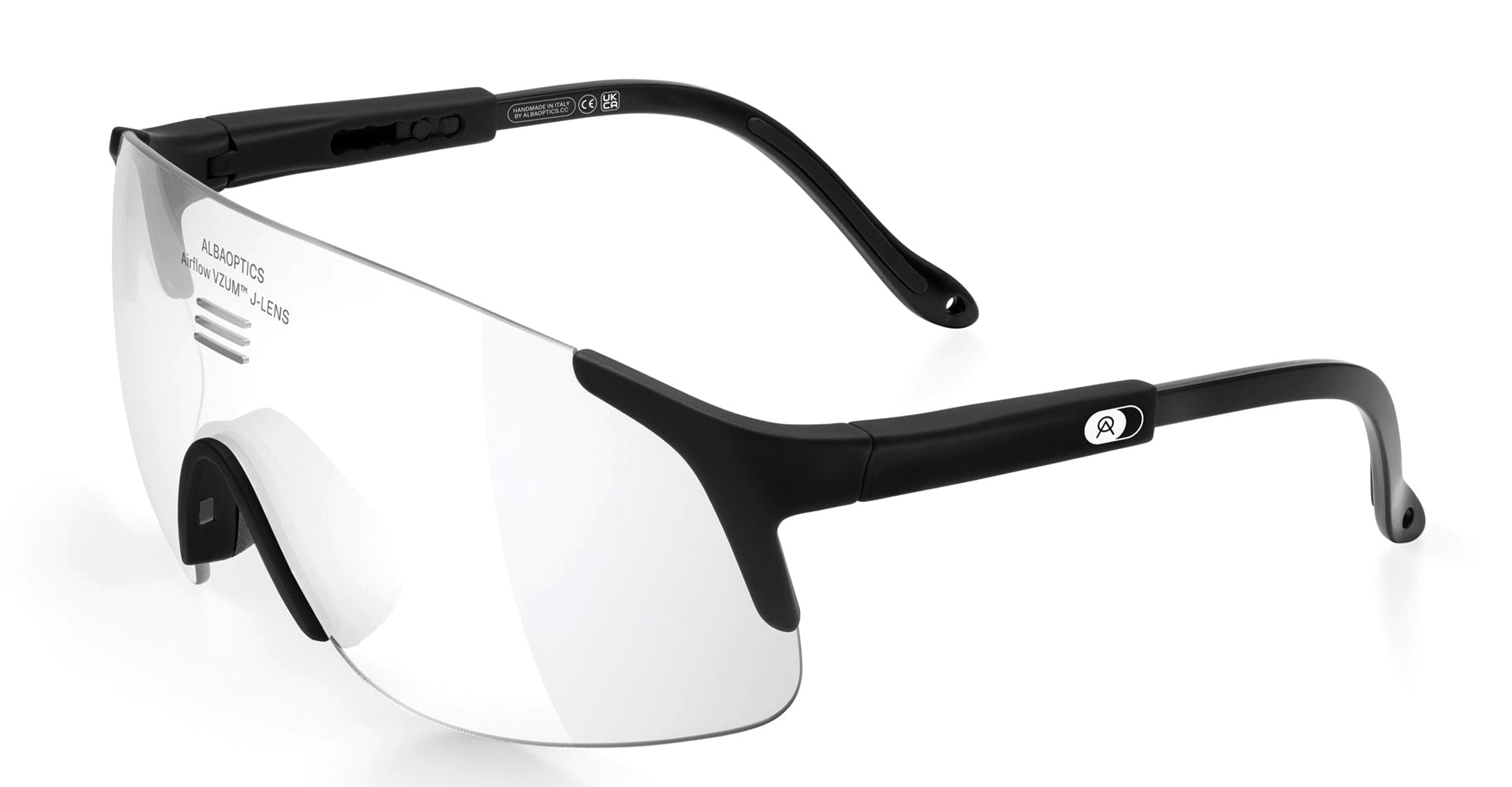 VZUM SUPER ALU - Tr90 - shape Mask - Black - EYEWEAR - SUNGLASSES - Unisex,Uomo,Donna,Women,Men - lens Grey - Made In Italy