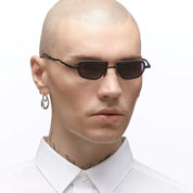 Ottica Mondello Roma - Kuboraum - KRSZ28BM0000002Y - MASK Z28 BM - MATTE BLACK - metal, acetate - shape Oval - Black - EYEWEAR - SUNGLASSES - Unisex,Uomo,Donna,Women,Men - lens Grey - Made In Italy