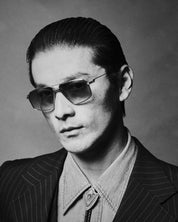Ottica Mondello Roma - Jacques Marie Mage - JMMJG-19H - JAGGER - CIEL - Titanium - shape Aviator - Gold - EYEWEAR - SUNGLASSES - Unisex,Uomo,Donna,Women,Men - lens Blue - Made In Japan