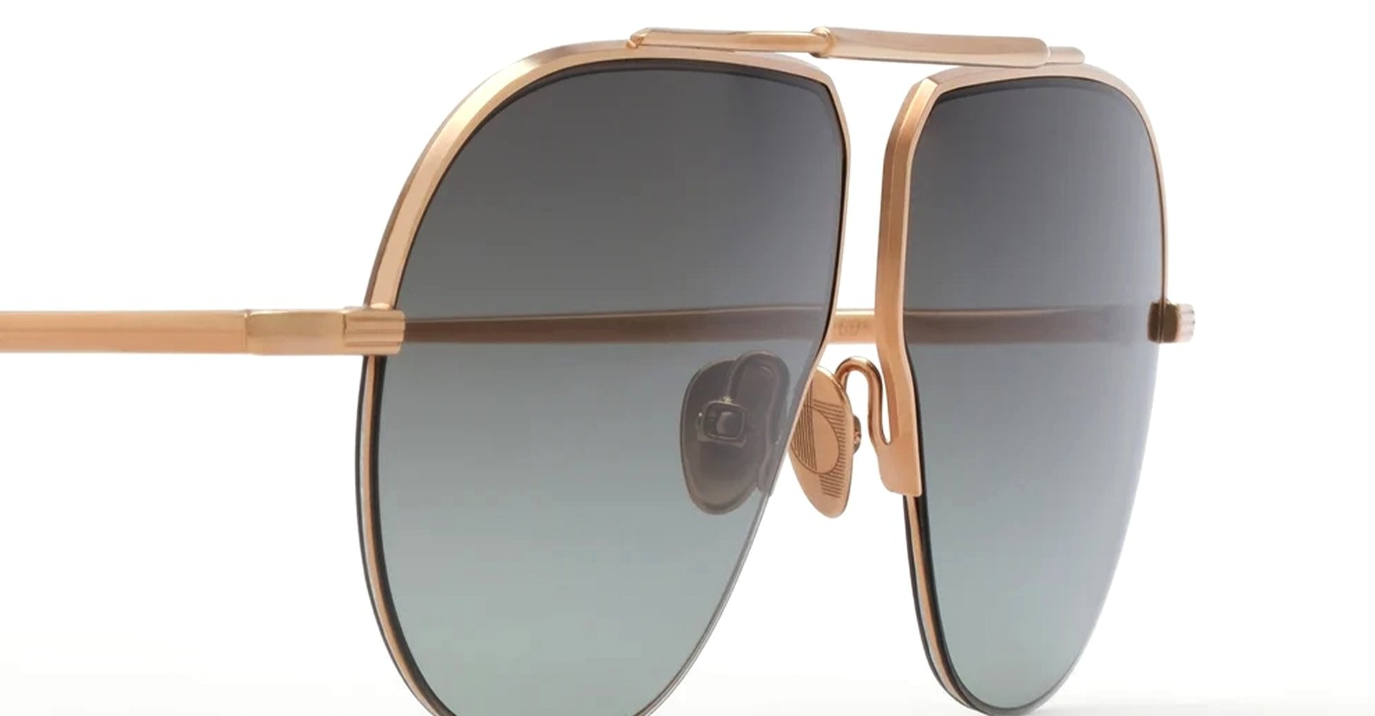 Ottica Mondello Roma - Ahlem - AHL.003930.SUN - La Place - Peony Gold / Green Grad. (Limited Ed.) - Metal - shape Aviator - Gold - EYEWEAR - SUNGLASSES - Unisex,Uomo,Donna,Women,Men - lens Gradient green - Made In France