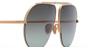 Ottica Mondello Roma - Ahlem - AHL.003930.SUN - La Place - Peony Gold / Green Grad. (Limited Ed.) - Metal - shape Aviator - Gold - EYEWEAR - SUNGLASSES - Unisex,Uomo,Donna,Women,Men - lens Gradient green - Made In France