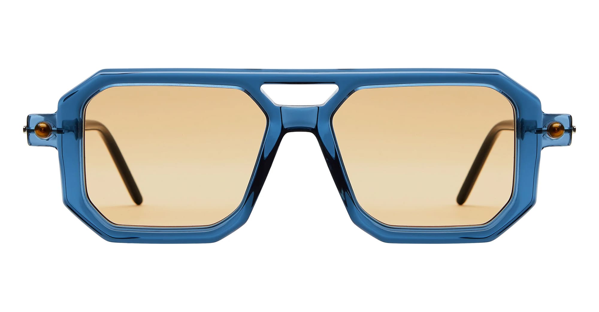 Ottica Mondello Roma - Kuboraum - KRS0P8BBY000002R - MASK P8 BBY - BLUE - Acetate - shape Navigator - blue - EYEWEAR - SUNGLASSES - Unisex,Uomo,Donna,Women,Men - lens orange - Made In Italy