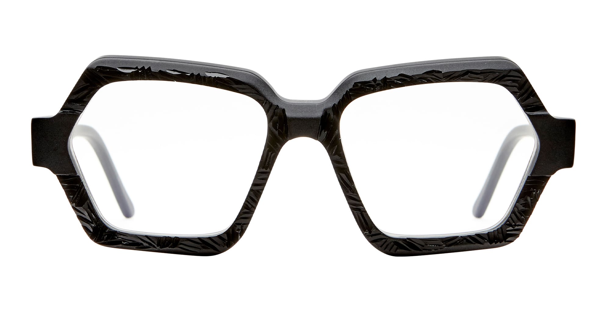 Ottica Mondello Roma - Kuboraum - KROK38BM00PK00OP - MASK K38 - BLACK MATTE / PITHOPRAKTA RX - Acetate - shape  - Black - EYEWEAR - EYEGLASSES - Donna,Women - lens Clear - Made In Italy
