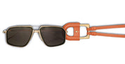 Ottica Mondello Roma - Jacques Marie Mage - JMMOVP-O24 - JMM EYEWEAR NECKLACE - BOLIN - ORANGE - Leather - shape Necklace - orange - ACCESSORI - ACCESSORIES - Unisex,Uomo,Donna,Women,Men - lens  - Made In Italy