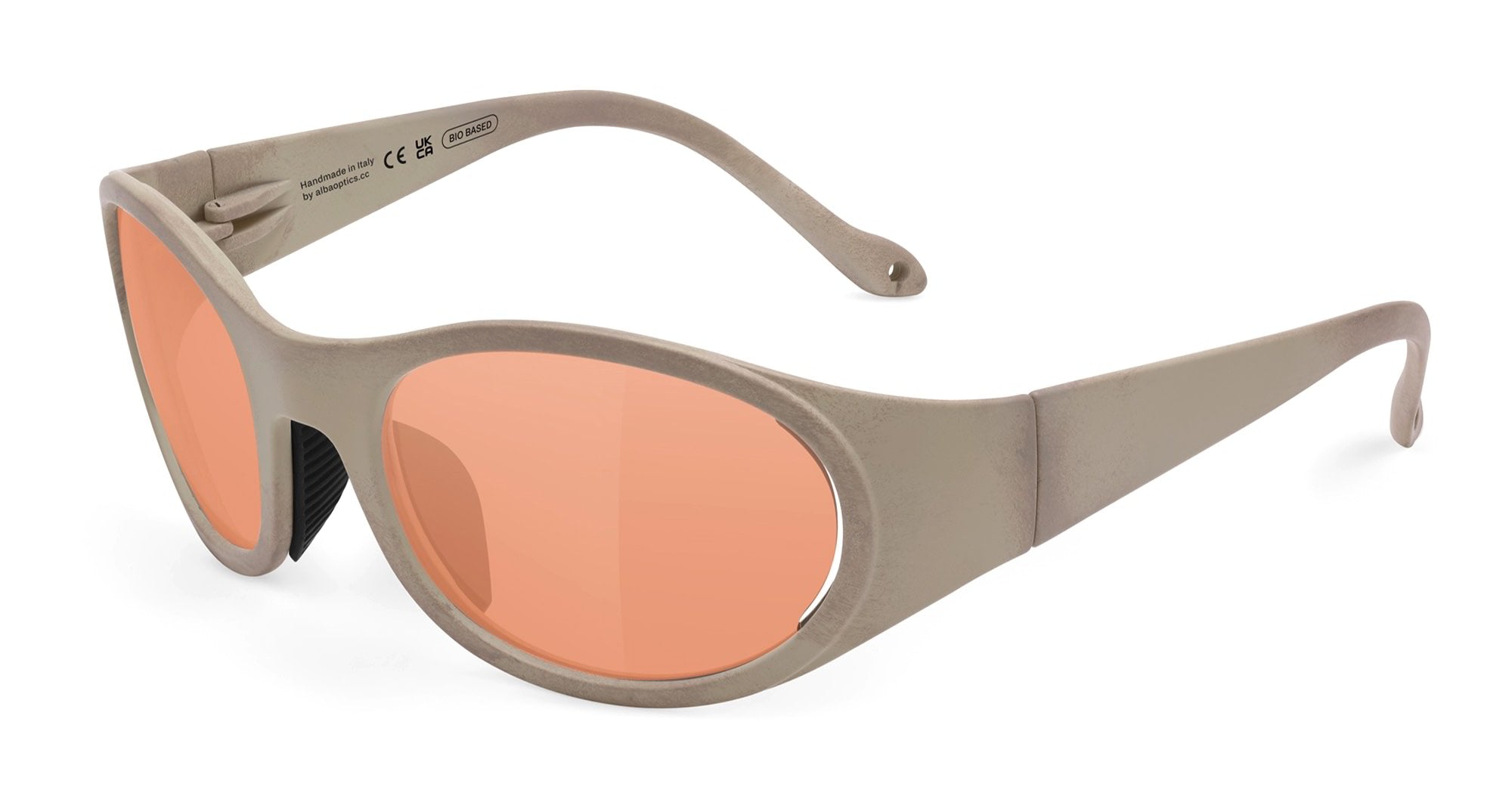  VZUM SALMON - Tr90 - shape oval - grey - EYEWEAR - SUNGLASSES - Unisex,Uomo,Donna,Women,Men - lens Pink - Made In Italy