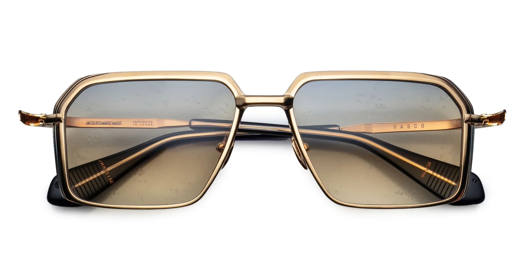 Ottica Mondello Roma - Jacques Marie Mage - JMMVS-15G - VASCO - BAY - Titanium - shape Squared - Gold - EYEWEAR - SUNGLASSES - Unisex,Uomo,Donna,Women,Men - lens gradient yellow - Made In Japan