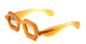 Ottica Mondello Roma - Paloceras - pebble-almond-split-sx - PEBBLE - ALMOND SPLIT SX - Acetate - shape Squared - orange - EYEWEAR - SUNGLASSES - Unisex,Uomo,Donna,Women,Men - lens Gradient green - Made In China