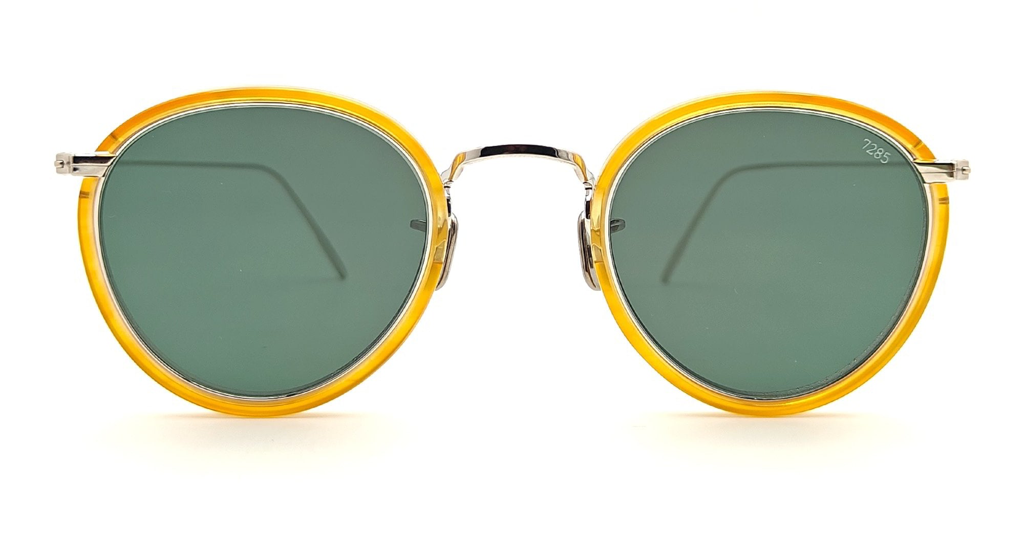  DARK GREEN LENS - Acetate - shape  - brown - EYEWEAR - SUNGLASSES - Unisex,Uomo,Donna,Women,Men - lens Green - Made In Japan