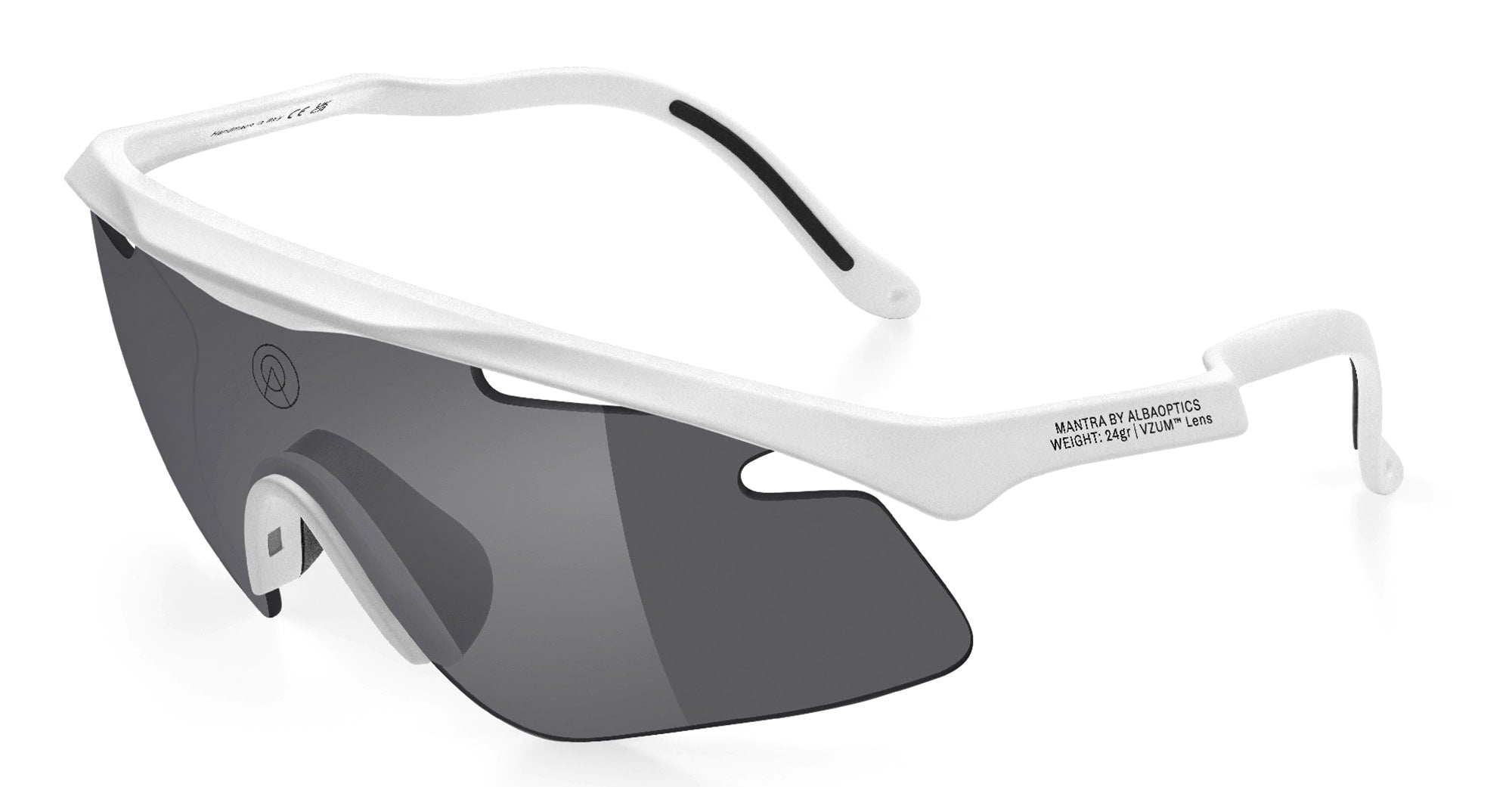 Ottica Mondello Roma - Alba Optics - 8050054518039 - MANTRA - WHITE / VZUM F-LENS CLASSIC - Tr90 - shape Mask - White - EYEWEAR - SUNGLASSES - Unisex,Uomo,Donna,Women,Men - lens Grey - Made In Italy