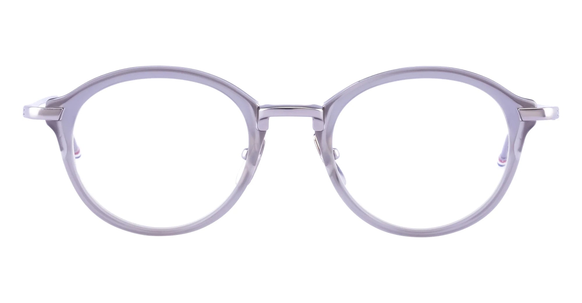 Ottica Mondello Roma - Thom Browne - UEO011A-G0003-068-49 - ROUND - LIGHT GREY RX - Acetate, titanium - shape Round - grey - EYEWEAR - EYEGLASSES - Uomo,Men - lens Clear - Made In Japan