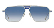 Ottica Mondello Roma - T HENRI - BMA006 - BERLINETTE - ARGENT BLEU - Titanium - shape Navigator - Silver, blue - EYEWEAR - SUNGLASSES - Unisex,Uomo,Donna,Women,Men - lens Gradient blue - Made In Japan