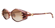 Ottica Mondello Roma - Anna-Karin Karlsson - S252-8807 - CLAW PLUME - Cocoa - Titanium - shape Hexagonal - brown - EYEWEAR - SUNGLASSES - Donna,Women - lens Gradient brown - Made In Japan