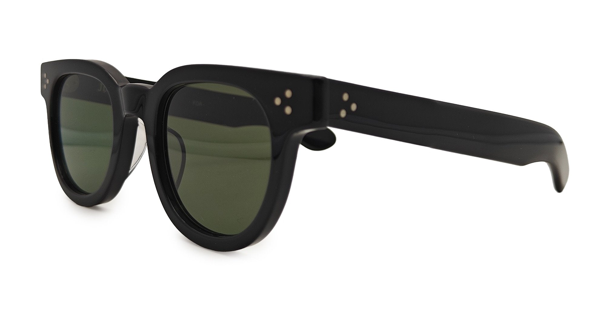  G-15 LENS - Acetate - shape Round - Black - EYEWEAR - SUNGLASSES - Unisex,Uomo,Donna,Women,Men - lens Green - Made In Japan