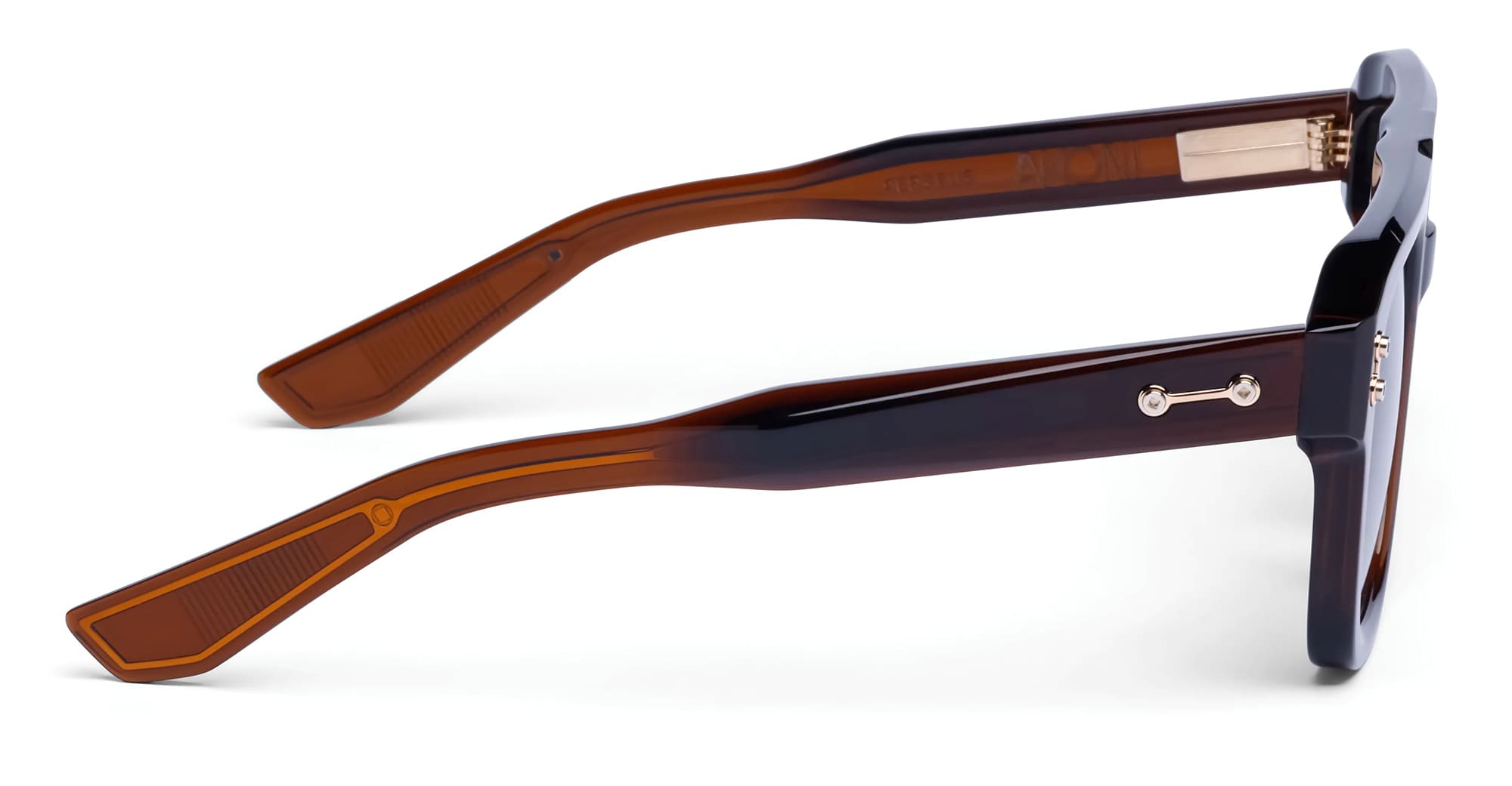 Ottica Mondello Roma - Akoni - AKS-531B-54 - PERSEUS -  CRYSTAL DARK BROWN - Acetate - shape  - brown - EYEWEAR - SUNGLASSES - Unisex,Uomo,Donna,Women,Men - lens  - Made In Japan